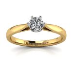 Diamentowy urok - Pierścionek Diamond Sky, dwukolorowe złoto, diament