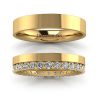 Ślubny blask - Komplet obrączek Diamond Sky, żółte złoto, brylanty