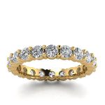Diamentowy blask - Obrączka ślubna Diamond Sky z żółtego złota, diamenty