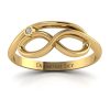 Piękno nieskończoności - Nowoczesny pierścionek zaręczynowy z żółtego złota z diamentem