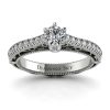 Dostojna elegancja - Pierścionek zaręczynowy Diamond Sky z białego złota z diamentami