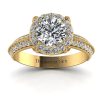 Królewska elegancja - Pierścionek zaręczynowy Diamond Sky, żółte złoto, diamenty
