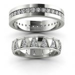 Tajemniczość diamentów - Obrączki ślubne z białego złota z diamentami