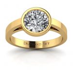 Piękno współczesności Perfect Fit - Pierścionek zaręczynowy z diamentem z żółtego złota