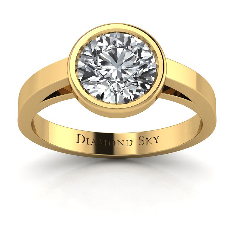 Piękno współczesności Perfect Fit - Pierścionek zaręczynowy z diamentem z żółtego złota