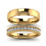 Nierozłączni - Obrączki ślubne z diamentami , Diamond Sky, żółte złoto