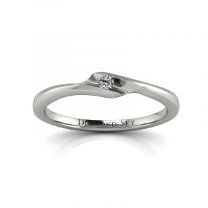 Minimalistyczne piękno - Pierścionek zaręczynowy z palladu z diamentem