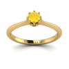 Wyjątkowa klasyka - Klasyczny pierścionek zaręczynowy z żółtego złota z cytrynem