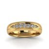 Diamentowe piękno - Obrączka ślubna z żółtego złota z brylantami 0,18 ct SI1/H, 5mm