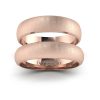 Klasyczny czar - Klasyczne półokrągłe obrączki ślubne z różowego złota, mat, 4,5mm, 5,5mm