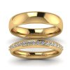 Elegancki blask - Obrączki ślubne z żółtego złota z brylantami