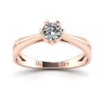 Zaręczynowa klasyka - Pierścionek zaręczynowy Diamond Sky z różowego złota z diamentem