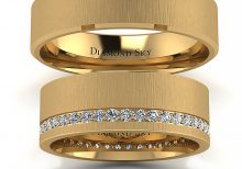 Piękno klasyki - Obrączki ślubne z żółtego złota z diamentami