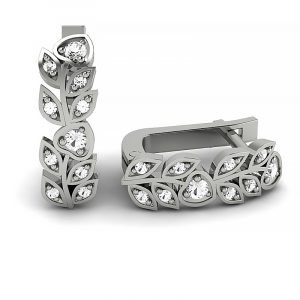 Naturalne piękno - Kolczyki z białego złota z szafirami