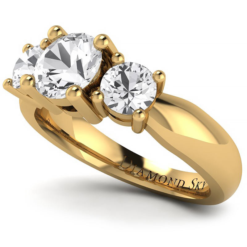 Pierścionek-zaręczynowy-Diamond-Sky-z-żółtego-złota-z-białymi-szafirami-Trzy-klejnoty-3