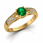 pierscionek-zareczynowy-szmaragd-diamenty-zolte-zloto-585-front