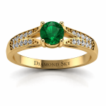 pierscionek-zareczynowy-szmaragd-diamenty-zolte-zloto-585-front