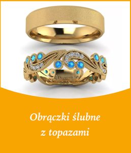 baner obrączki z topazami
