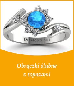 baner pierścionki zaręczynowe białe topaz