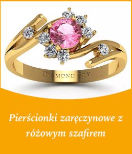 baner pierścionki zaręczynowe różowy szafir