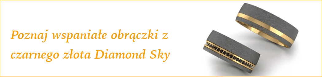obrączki z czarnego złota