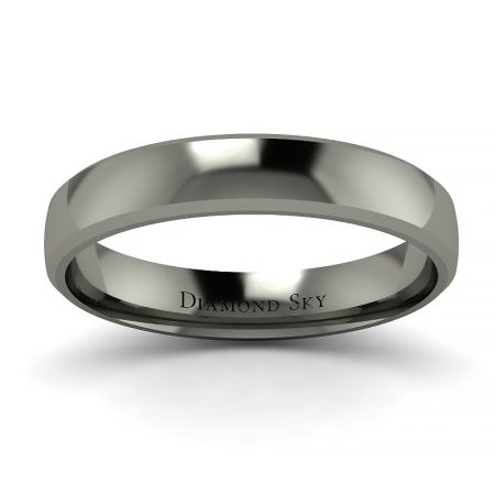 Czarny szyk - Klasyczna obrączka z czarnego złota, 4 mm