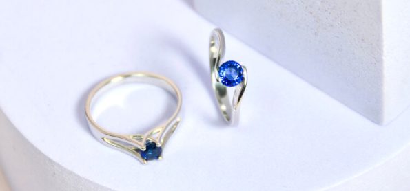Pierścionki z białego złota Diamond Sky