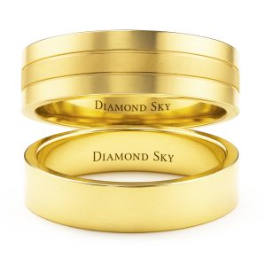 obraczki-slubne-zlota-harmonia-plaskie-z-zoltego-4 Złota Harmonia - Płaskie obrączki ślubne z żółtego złota