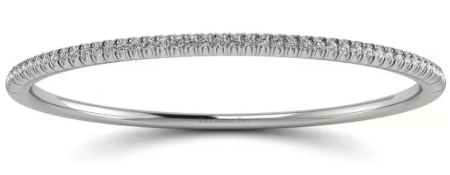 Bransoletka Eternity z białego złota, zdobiona diamentami