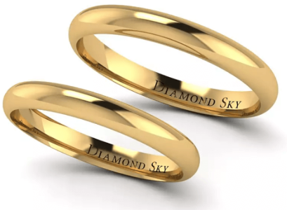 Projekt „Złota klasyka” to komplet, cienkich obrączek z żółtego złota