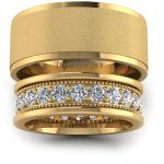 obraczki-slubne-z-zoltego-zlota-z-diamentami-mat-piekno-klasyki-1