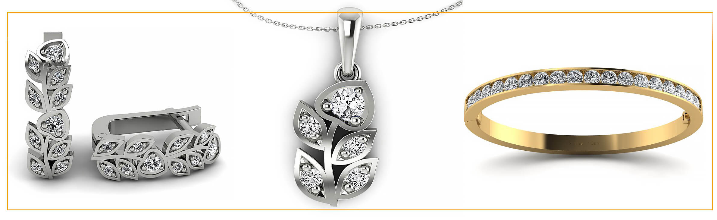 Zestawienie kolorystyczne biżuterii Diamond Sky - Propozycja 2