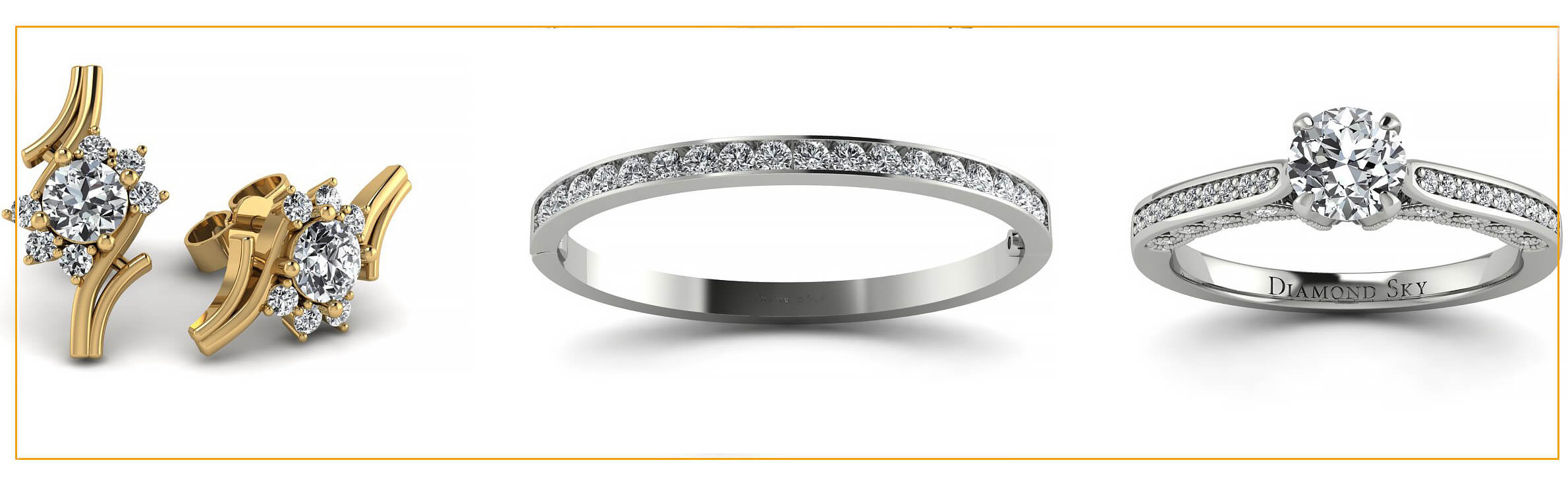 Zestawienie kolorystyczne biżuterii Diamond Sky - Propozycja 2