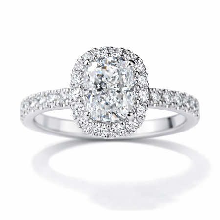 Diamentowe zauroczenie - Pierścionek z platyny z diamentami