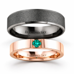 Obraczki-slubne-czarne-rozowe-złoto-szmaragd-mat-papier