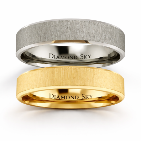 Klasyczna elegancja - Obrączki ślubne z żółtego i czarnego złota, 4 mm oraz 5 mm