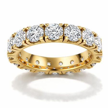 Blask piękna - Obrączka ślubna Diamond Sky, żółte złoto, diamenty Si1