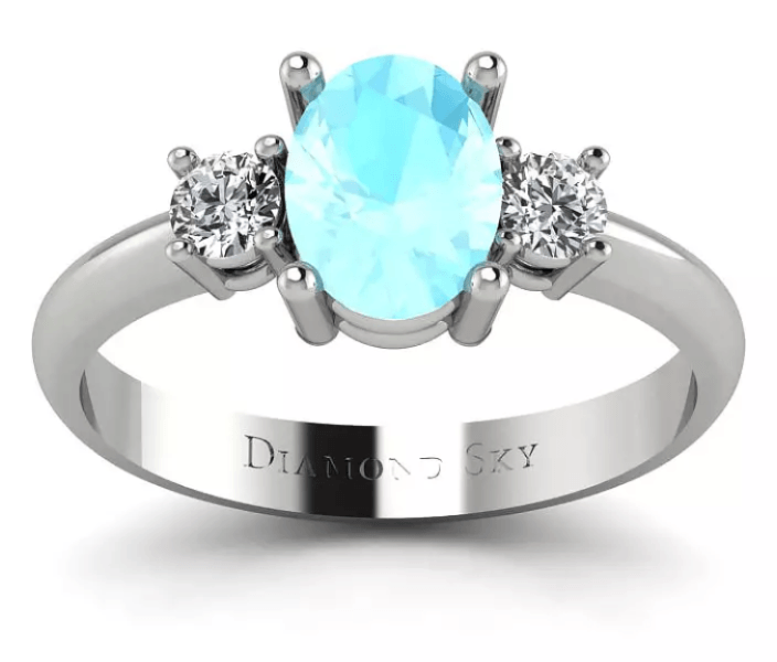 Pierścionek - szlif owalny